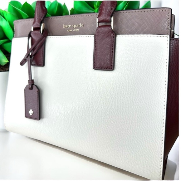 Kate Spade White and Brown Structured Satchel - Picture 16 of 16